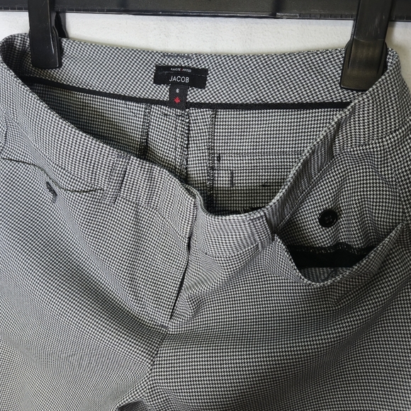 Jacob Ladies Black And White  Houndstooth Print Dress Pants Fitted Size 6 - Picture 5 of 6